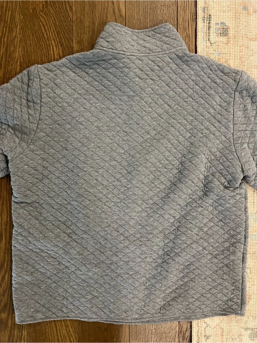 Banana Republic Quilted Half-Zip Pullover - Gray